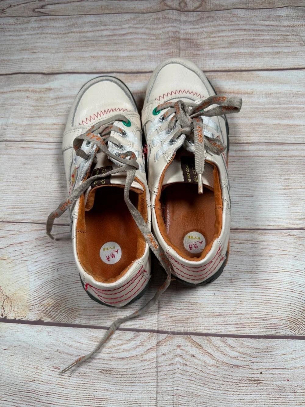 TMA EYES white leather sneakers - Gorpcore